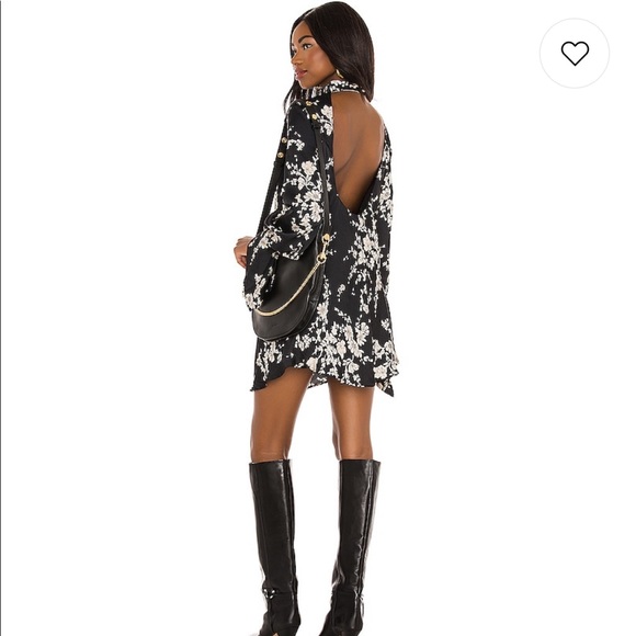 Free People Aries Mini Dress in Black Combo Dress - Picture 6 of 8